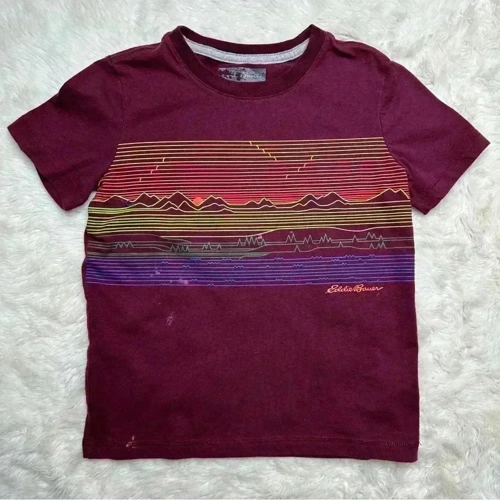 Eddie Bauer T-Shirt Burgundy Size 6
